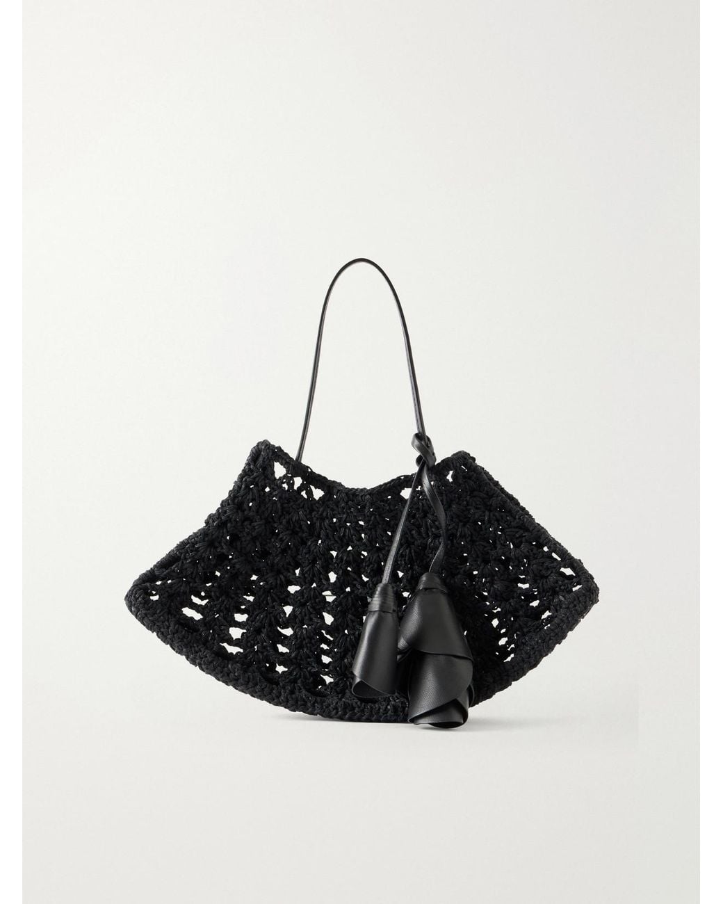 Magda Butrym Black Maya Crocheted Leather Top-Handle Bag
