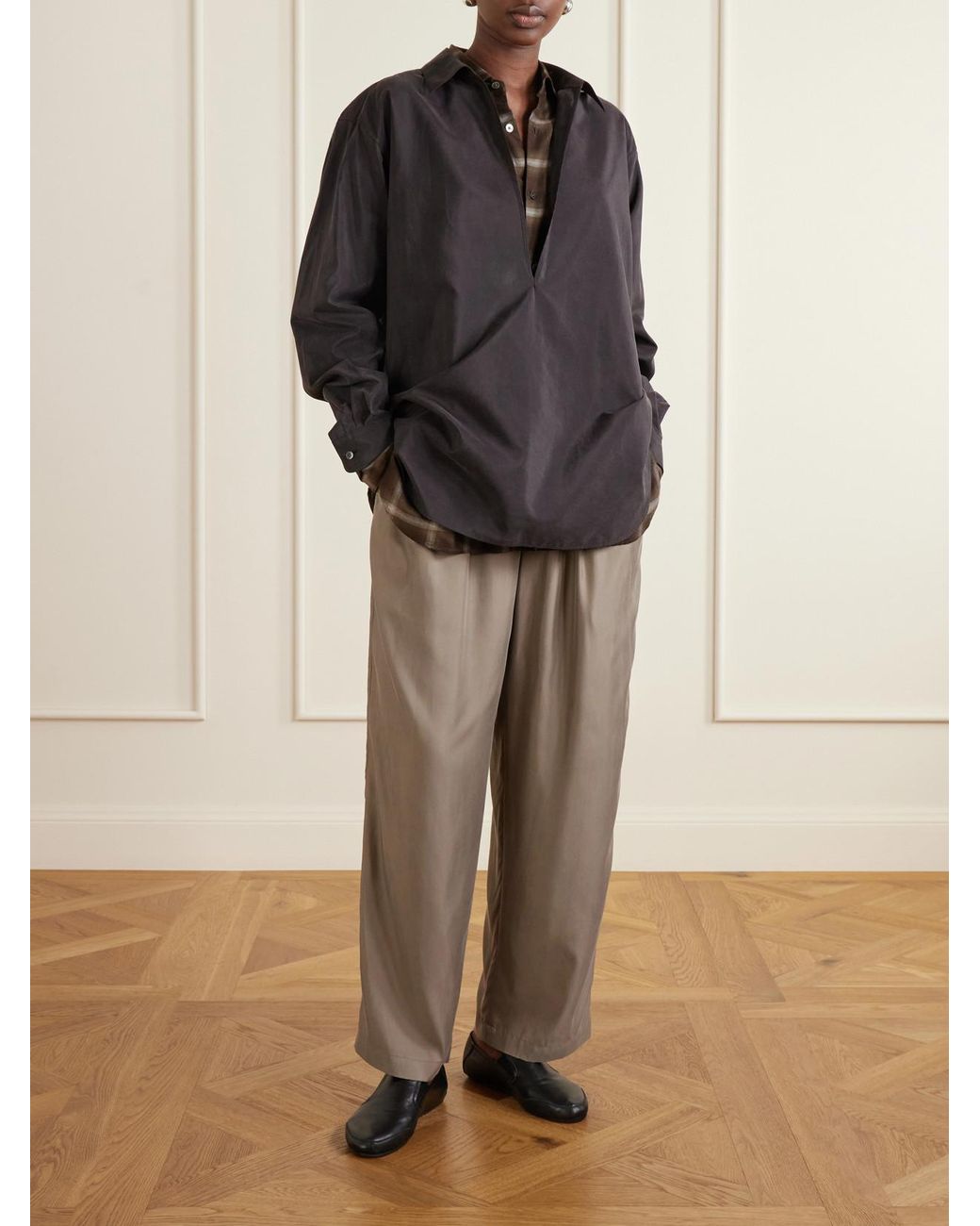 Ssstein Blue Skipper Silk-Blend Shirt