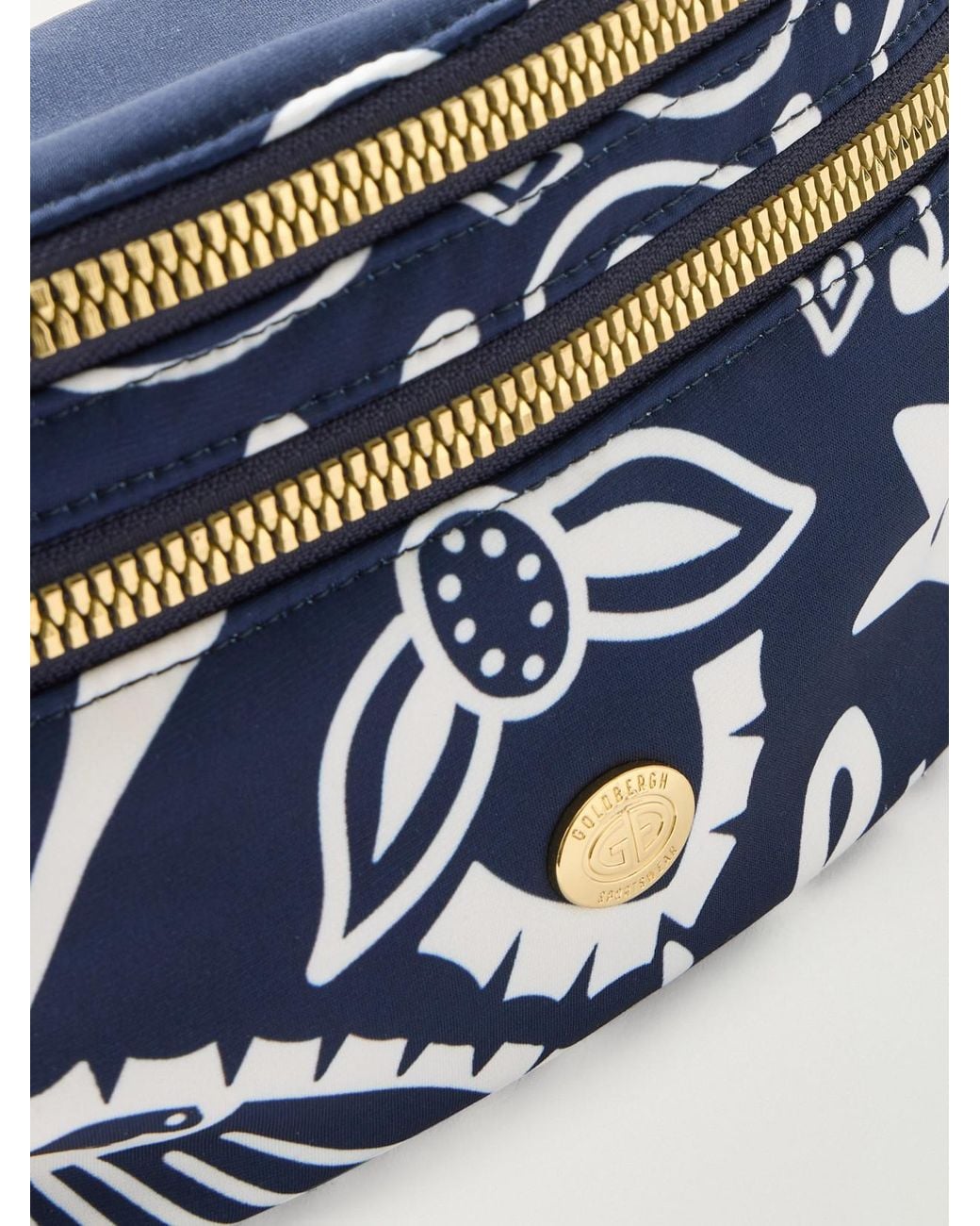 Goldbergh Blue Takara Printed Shell Belt Bag