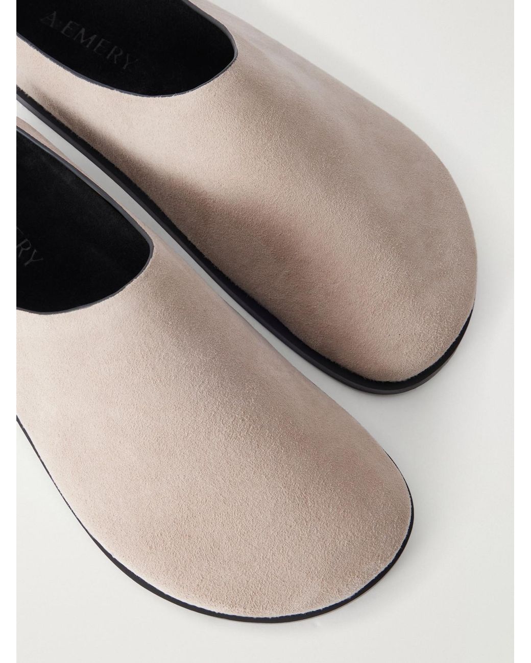 A.Emery White Lou Suede Clogs