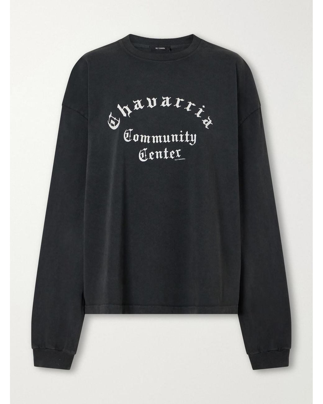 Willy Chavarria Black Community Center Printed Cotton-Jersey T-Shirt