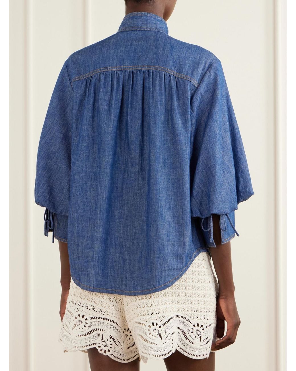 Zimmermann Blue Echo Denim Shirt