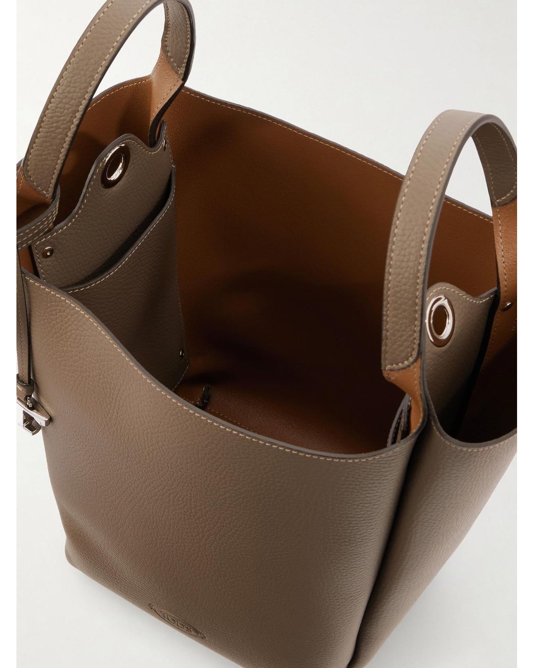 Tod's Gray Secchiello Small Leather Bag