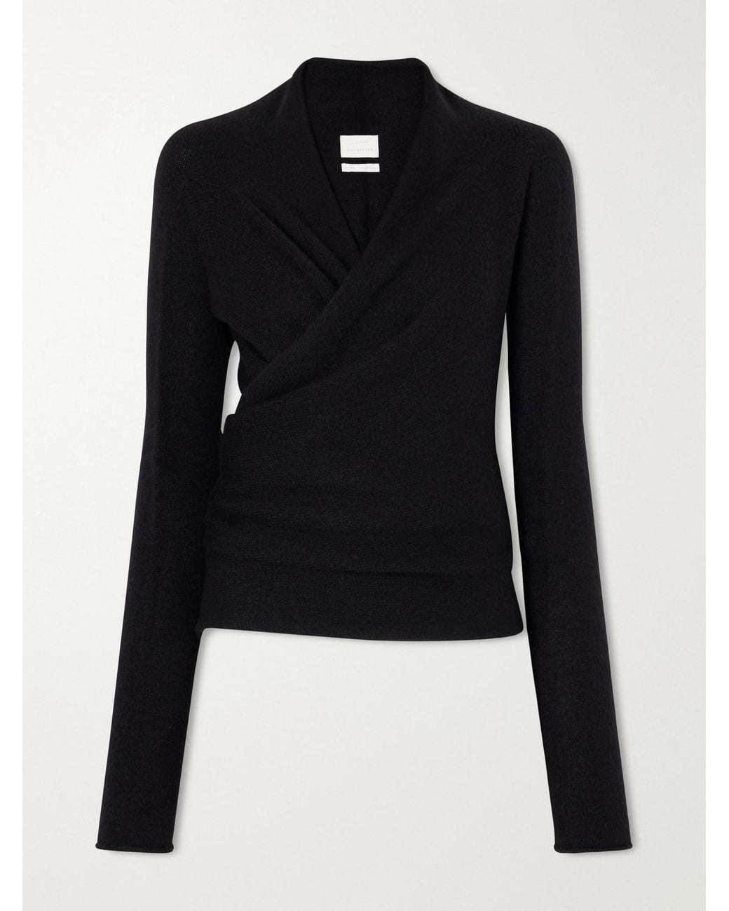 Lauren Manoogian Blue Soft Mobius Alpaca And Cashmere-Blend Wrap Cardigan