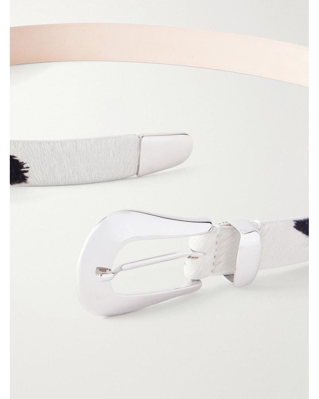 DEHANCHE Metallic Colette Calf Hair Belt