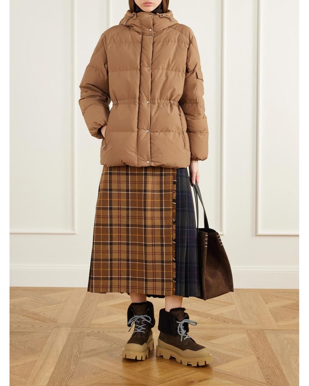 Moncler Brown Himalaya Hooded Quilted Cotton-Blend Shell Down Jacket