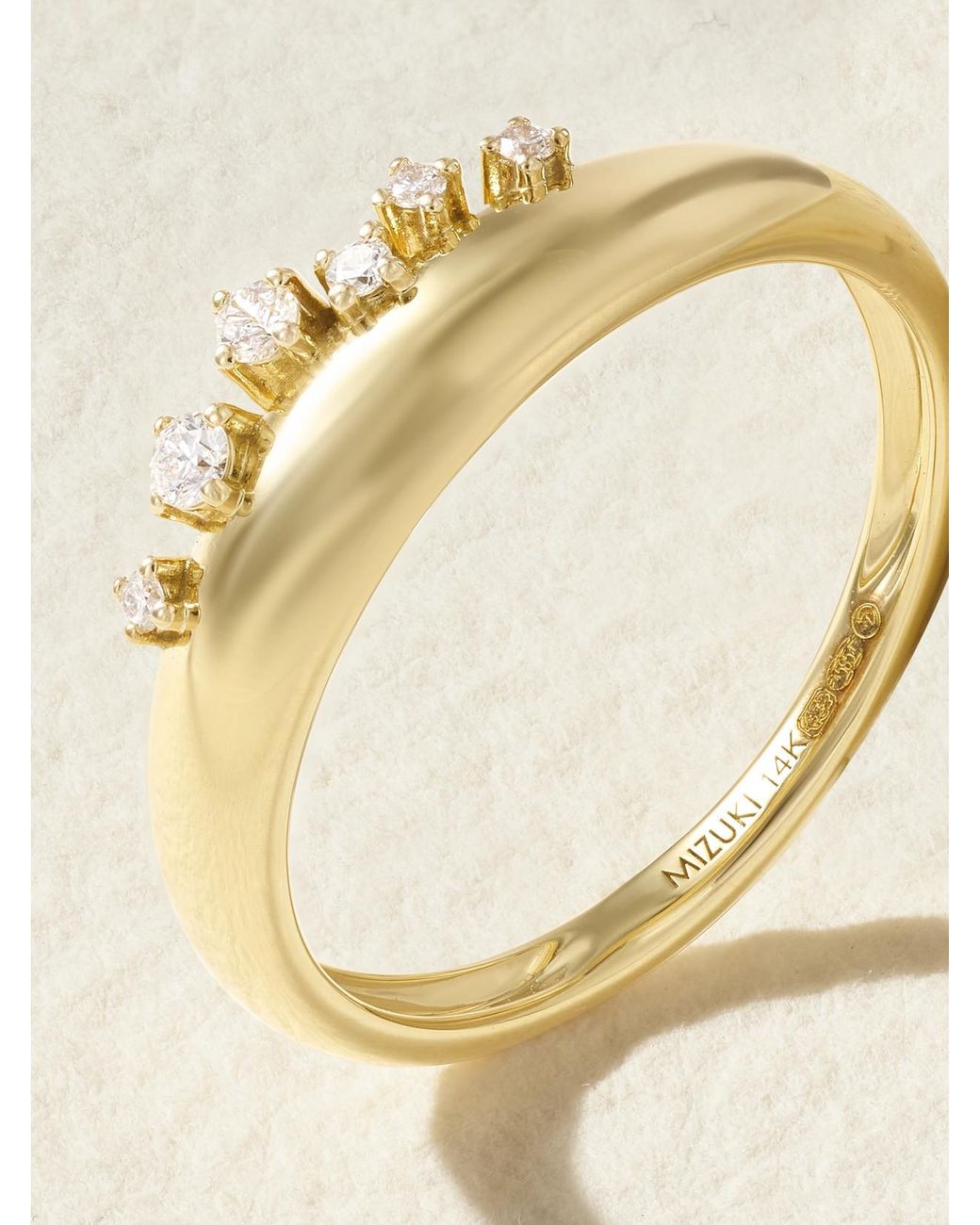 Mizuki Natural 14-Karat Diamond Ring