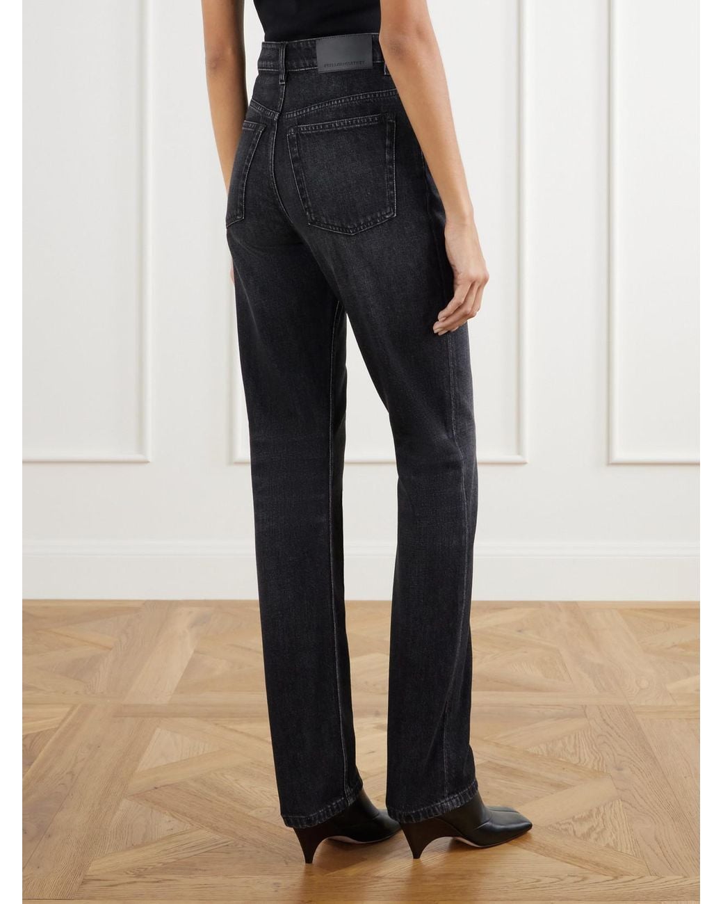 Stella McCartney Blue High-Rise Slim-Leg Jeans