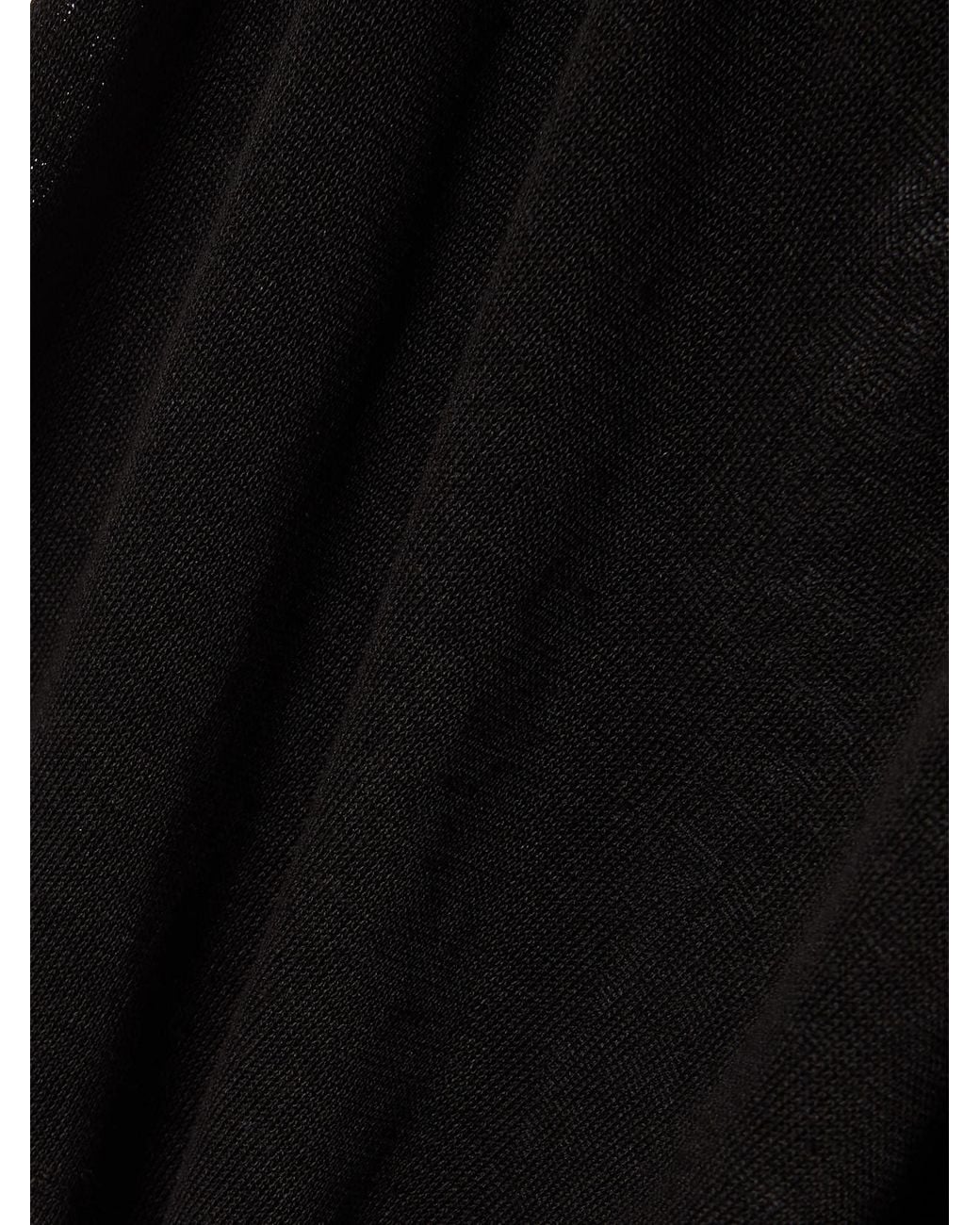 Alaïa Black Linen And Silk-Blend Wide-Leg Pants