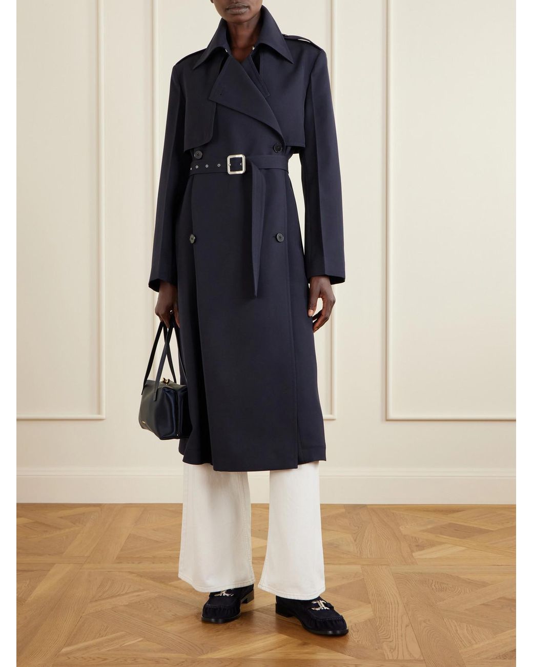Ferragamo Blue Maryan Suede Loafers