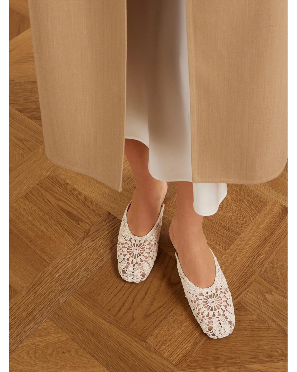 Magda Butrym Natural Crochet Mules