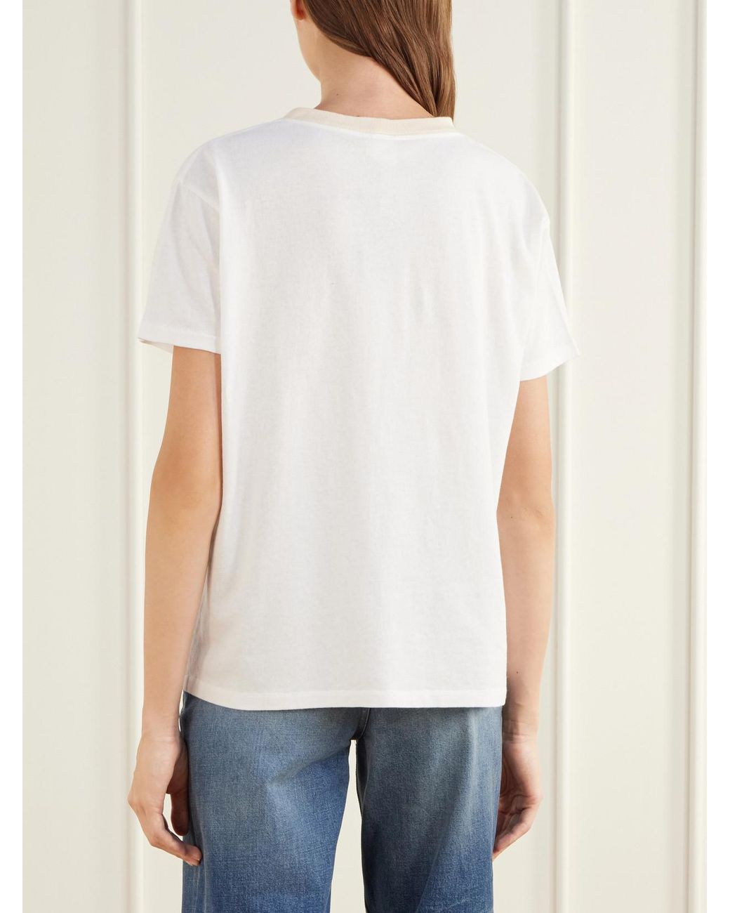 Chloé White Cactus Logo-Printed Cotton-Jersey T-Shirt