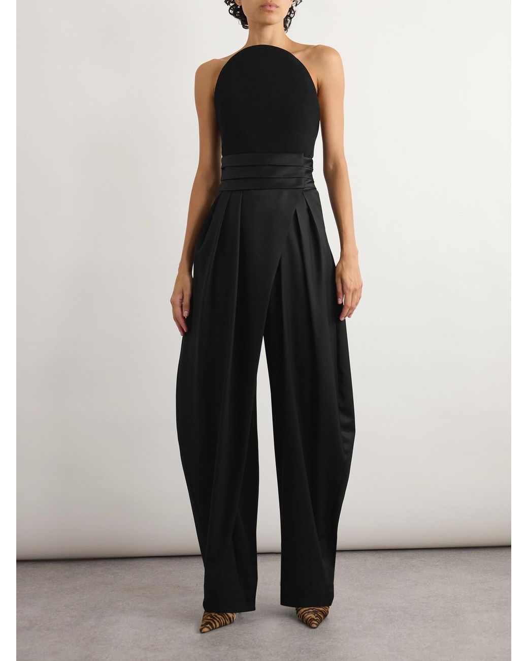 Alaïa Black Strapless Jersey Bodysuit