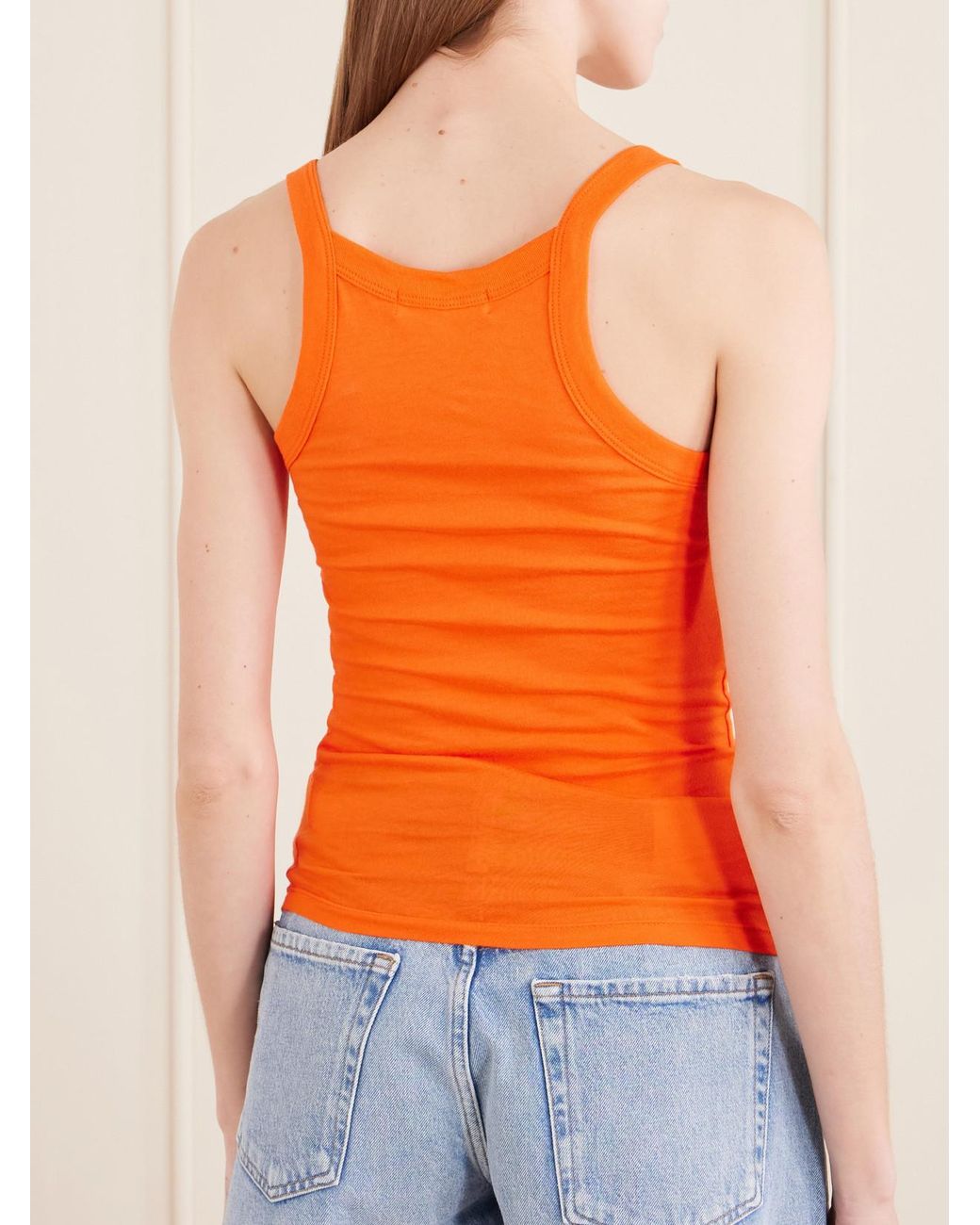 ÉTERNE Orange Duke Cotton-Blend Tank