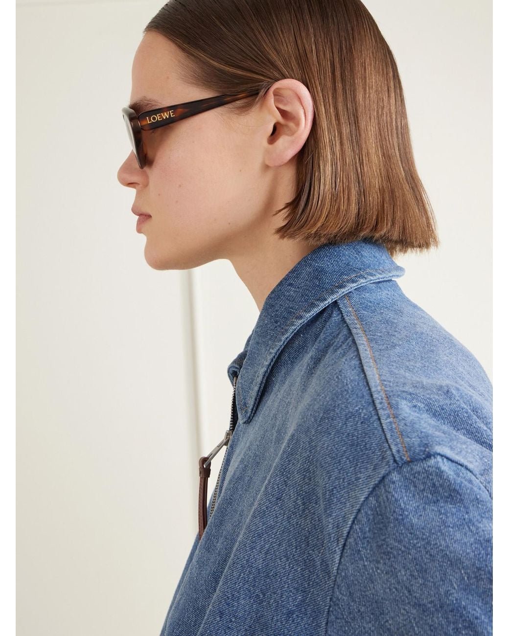 Loewe Multicolor Slim Cat-Eye Acetate Sunglasses