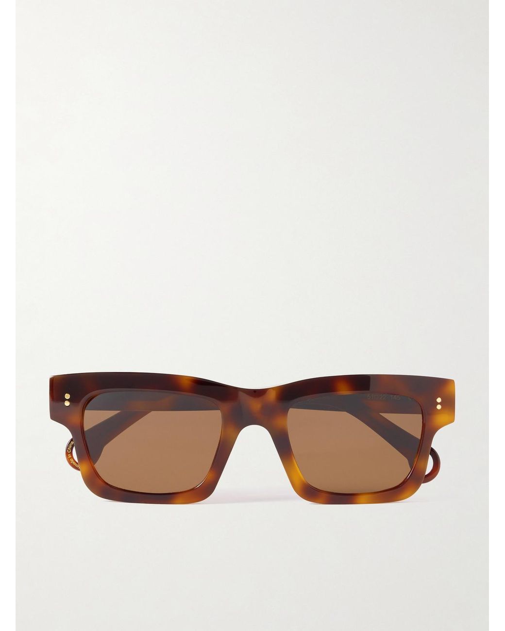 J.W. Anderson Brown Rectangular-Frame Acetate Sunglasses