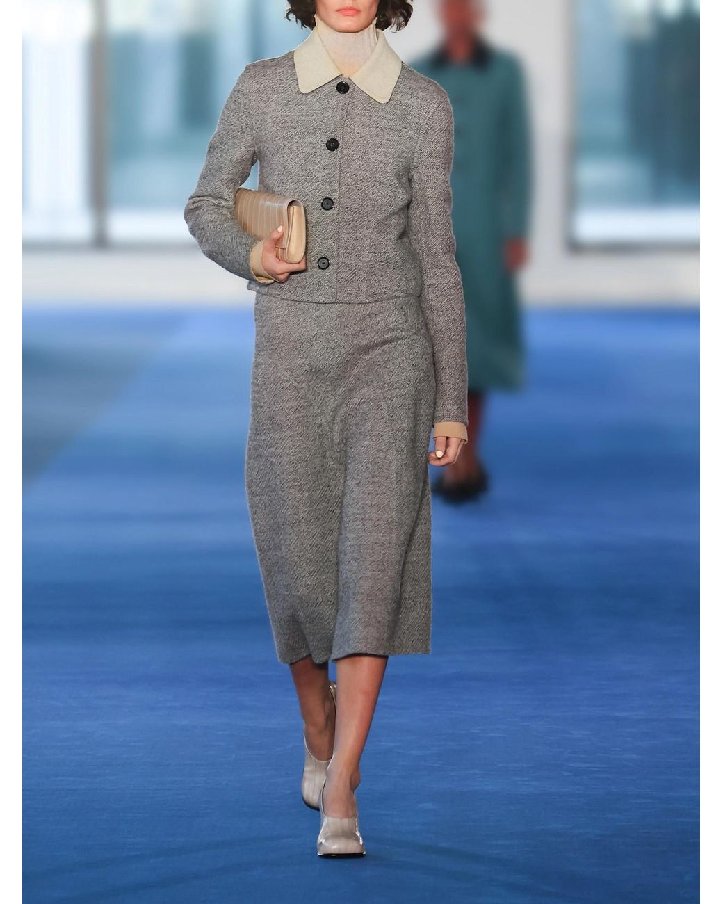 Proenza Schouler Gray Gaelle Wool-Blend Jacket