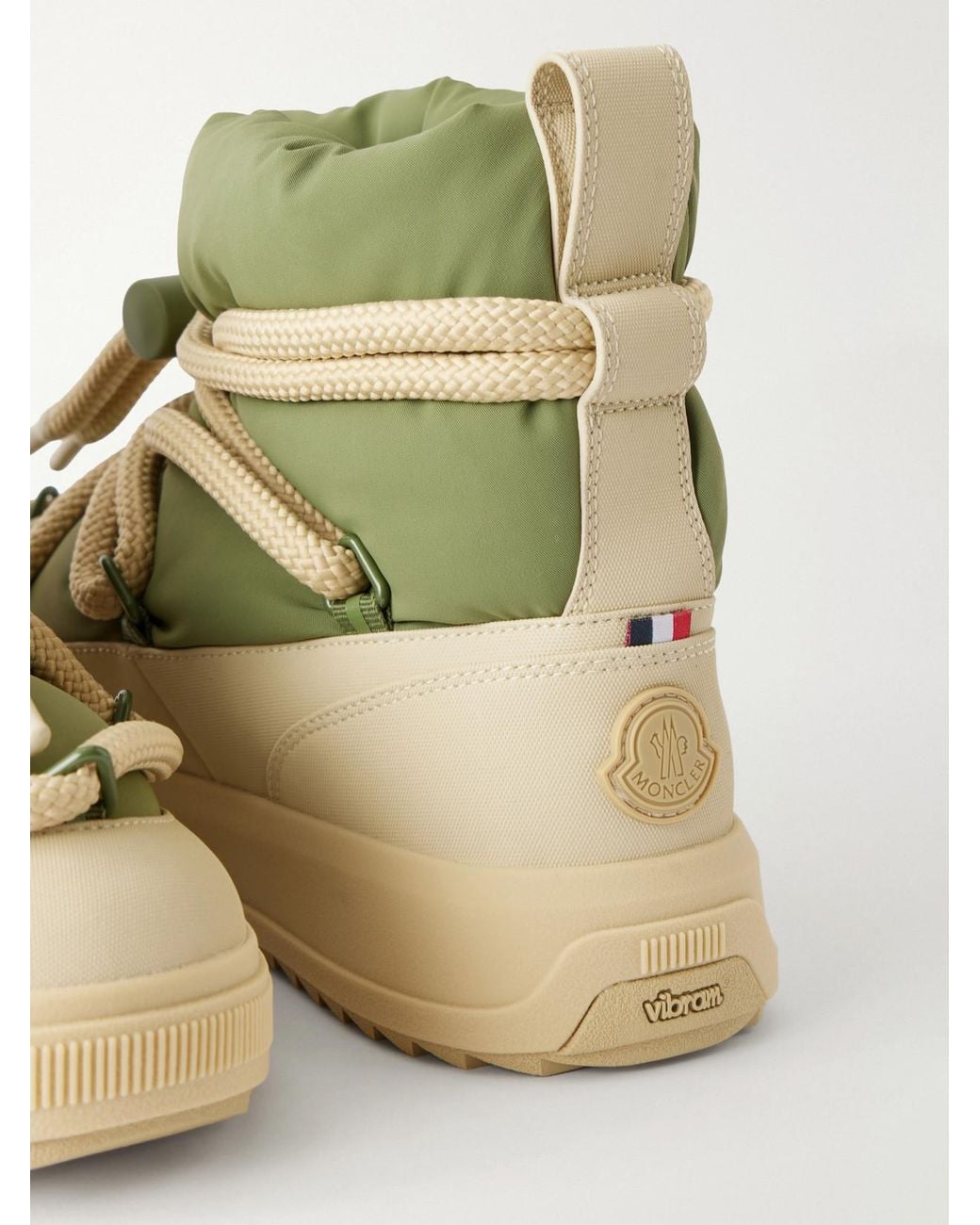 Moncler Natural Altive Quilted Shell Ankle Boots