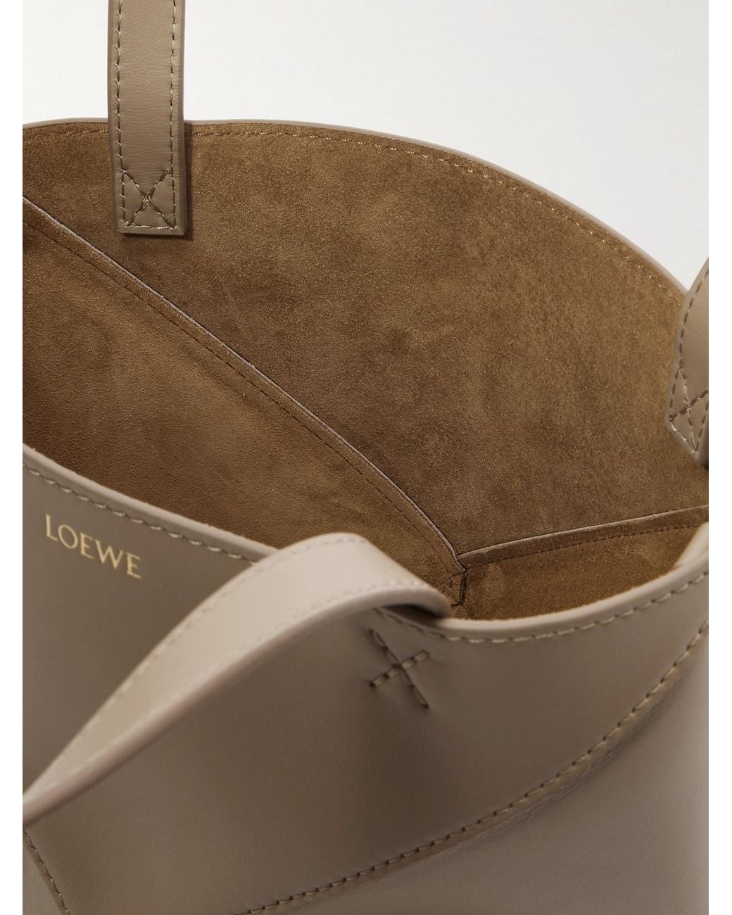 Loewe Natural Puzzle Fold Convertible Mini Leather Tote