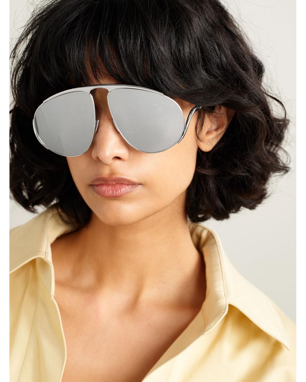 Loewe Gray Aviator-Style-Tone Sunglasses