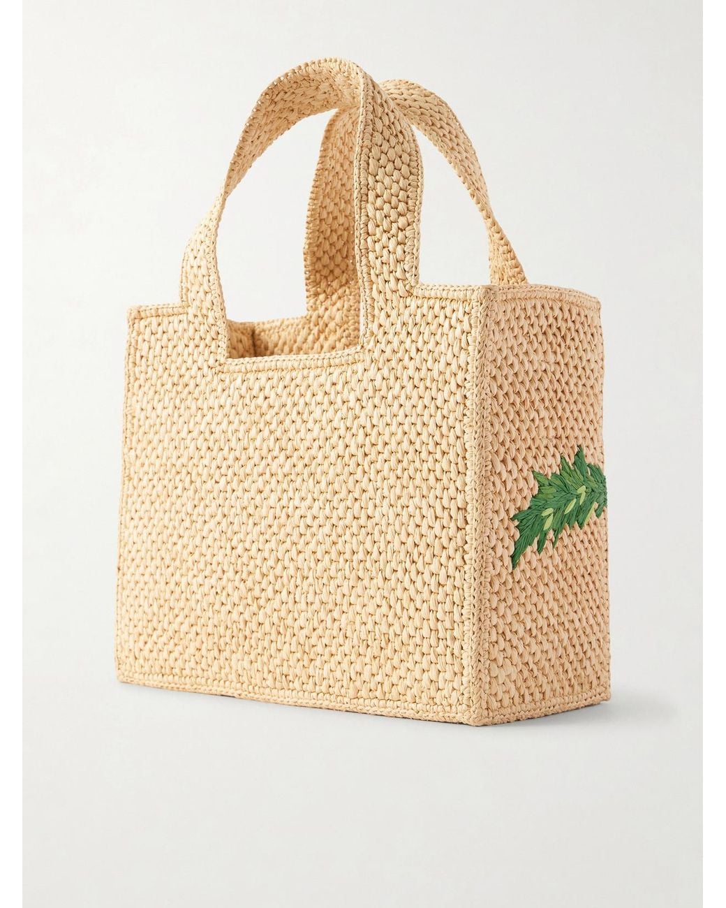 Loewe Natural Paula's Ibiza Small Embroidered Raffia Tote