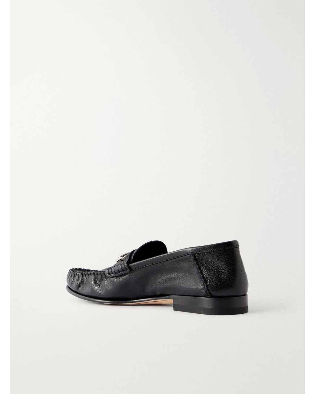 Tom Ford Black Ripley Embellished Leather Loafers