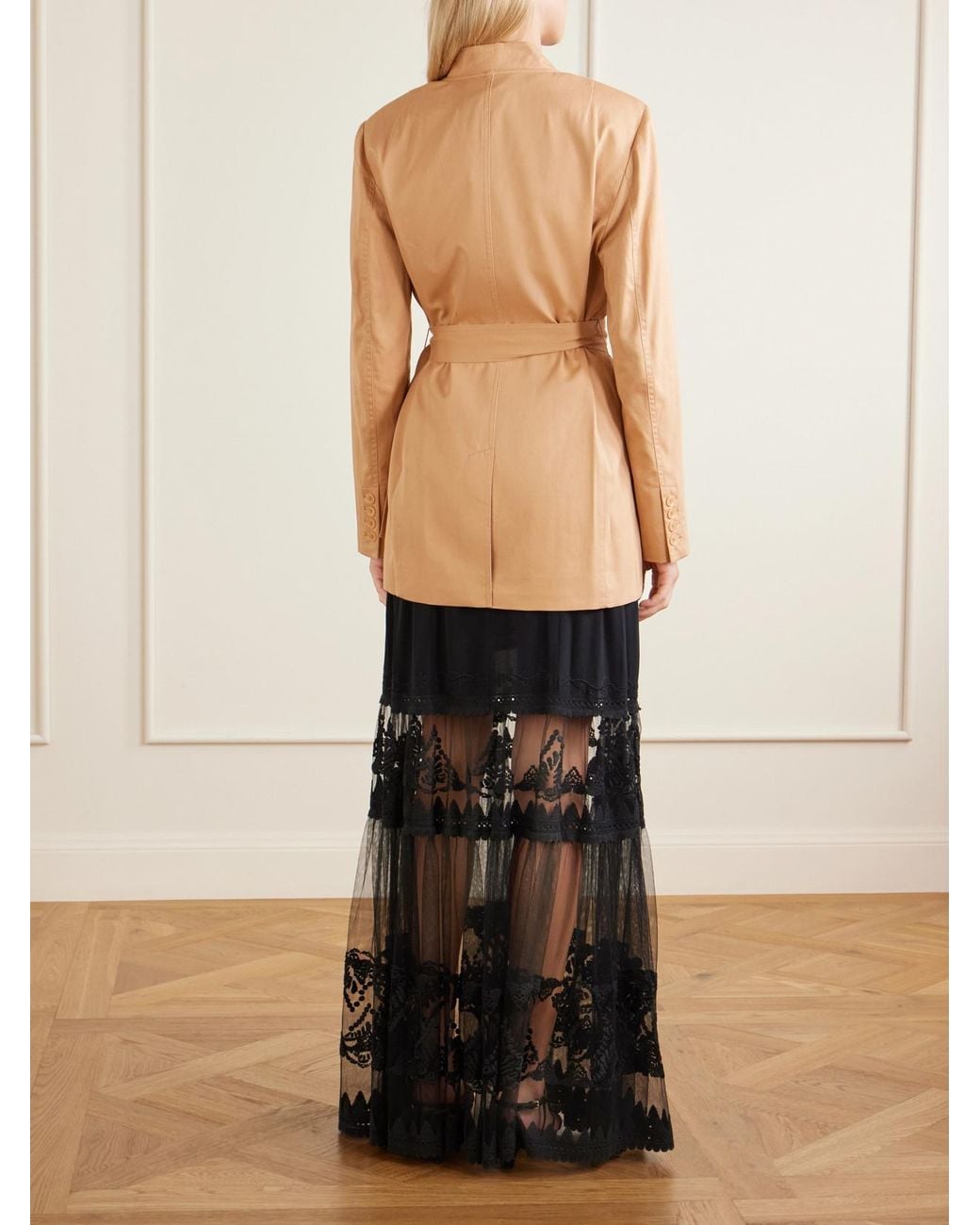 Ulla Johnson Natural Zehra Belted Cotton Blazer