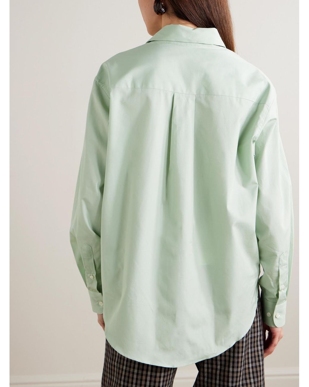 Comme Si Green Cotton-Poplin Shirt