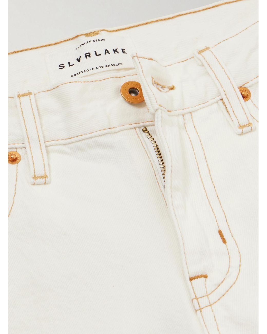 SLVRLAKE Denim White Lexi Low-Rise Wide-Leg Jeans