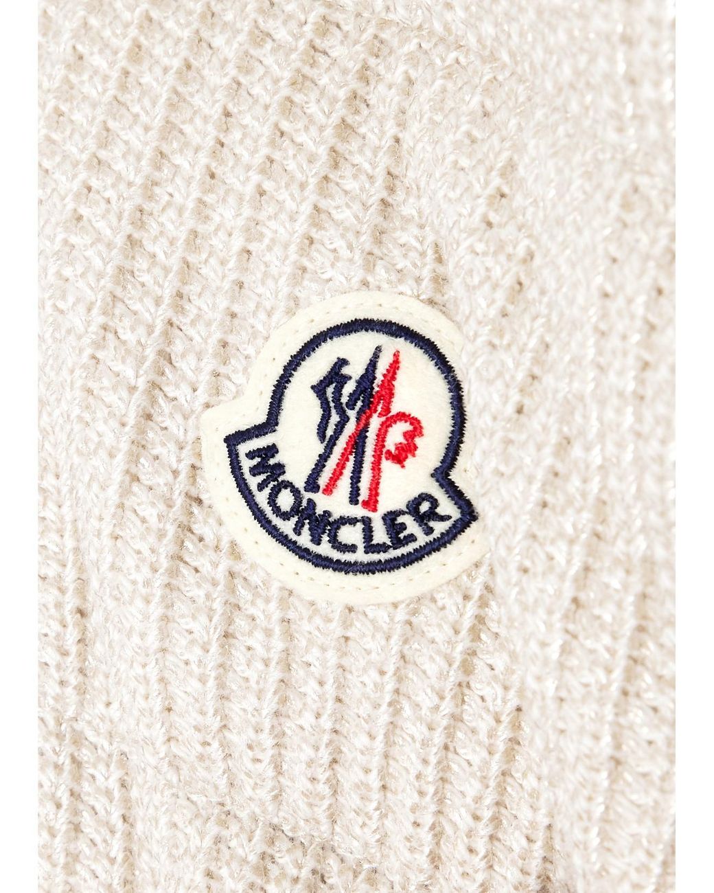 Moncler Natural Thoiry Quilted Ribbed Metallic Cotton Down Jacket