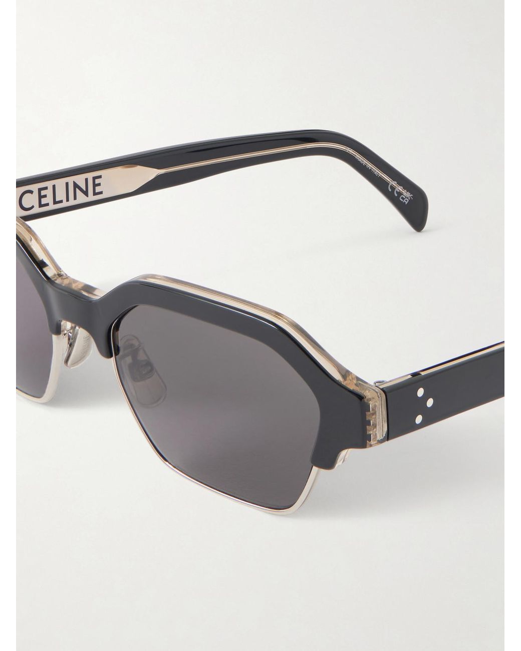 Céline Black Square-Frame Acetate Sunglasses