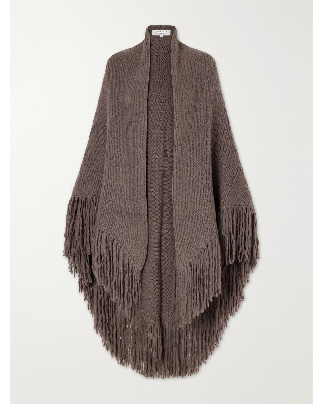 Gabriela Hearst Brown Lauren Fringed Cashmere Wrap
