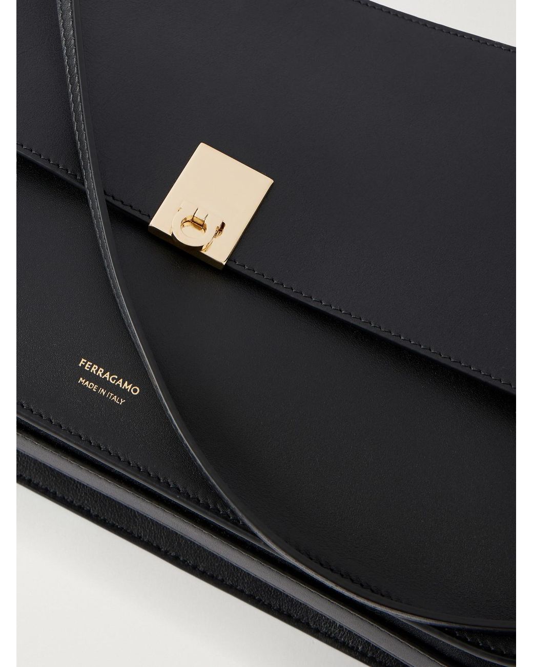 Ferragamo Black Cara Leather Shoulder Bag