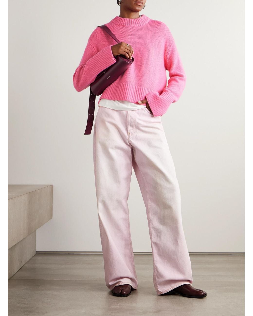 Lisa Yang Pink Sony Cashmere Sweater