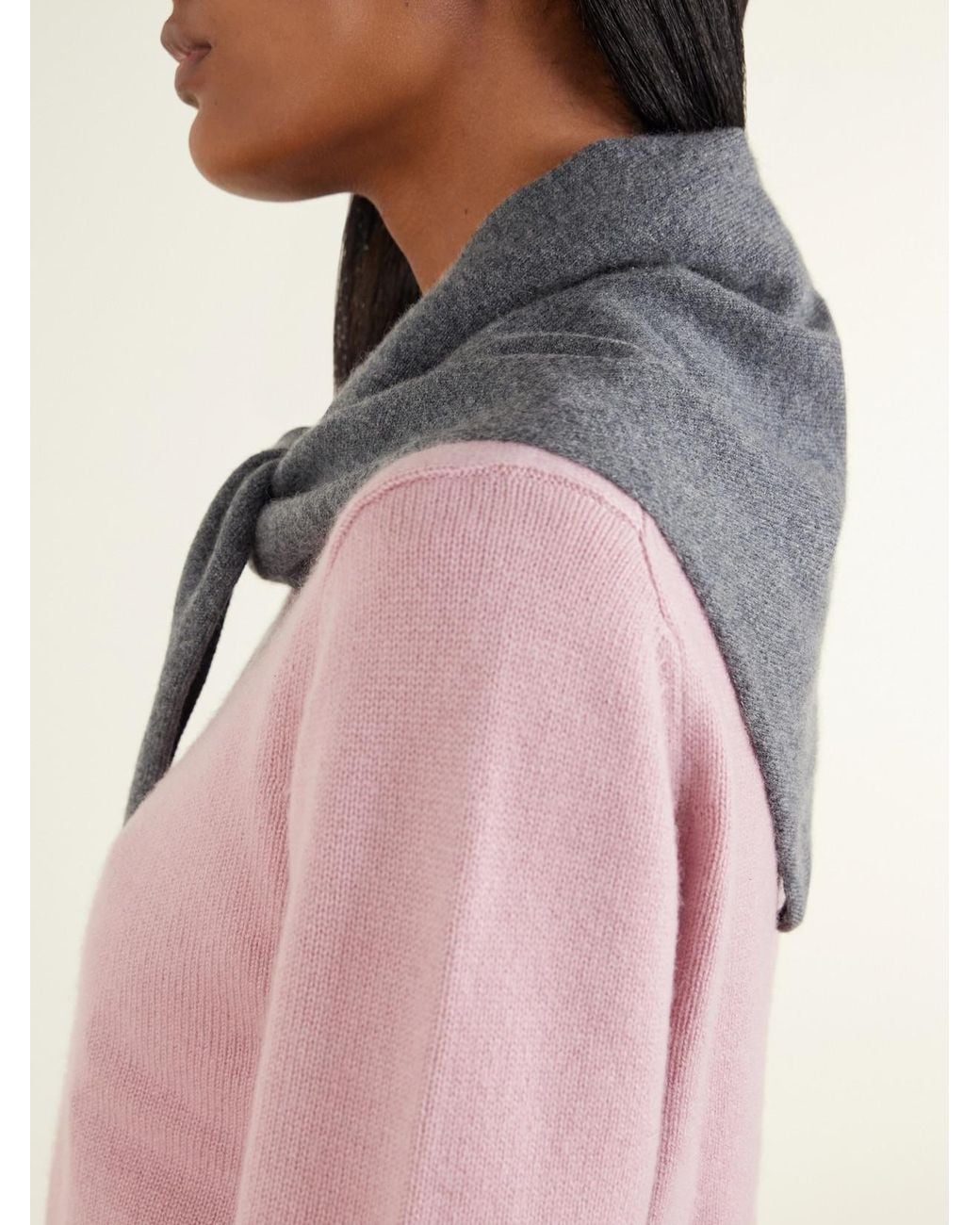 Extreme Cashmere Gray Bandana Cashmere-Blend Scarf