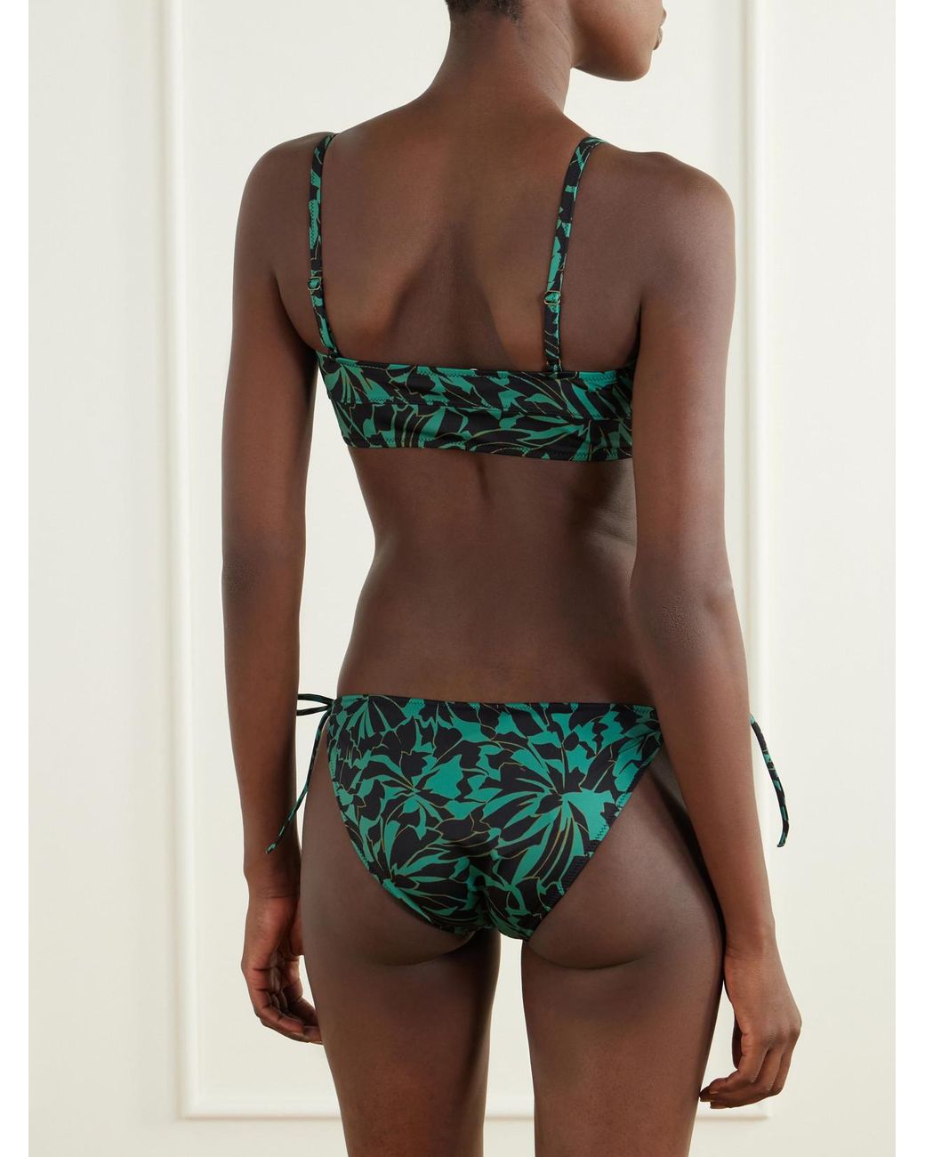 Ulla Johnson Blue Maria Floral-Print Bikini Briefs