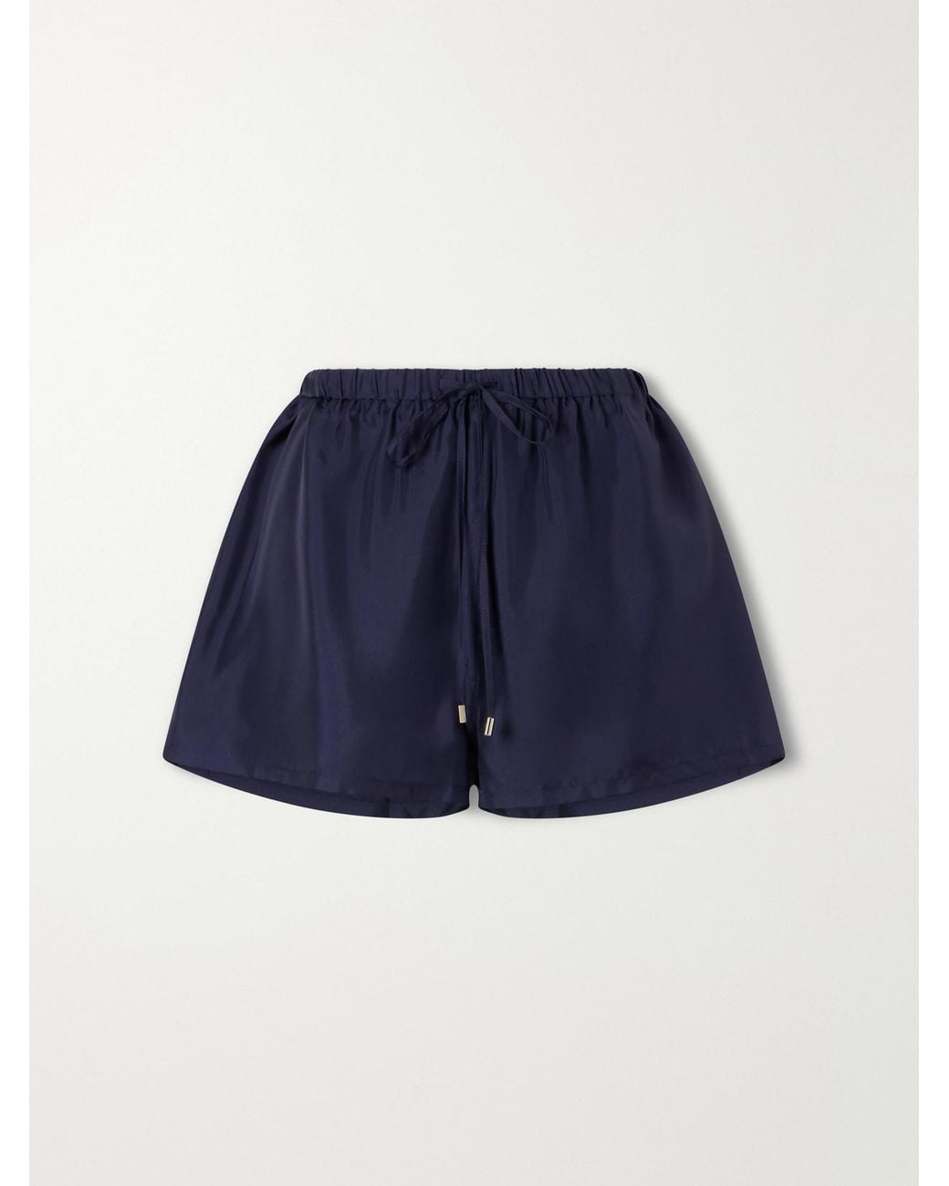 Comme Si Blue Everyday Cami Silk-Twill Shorts