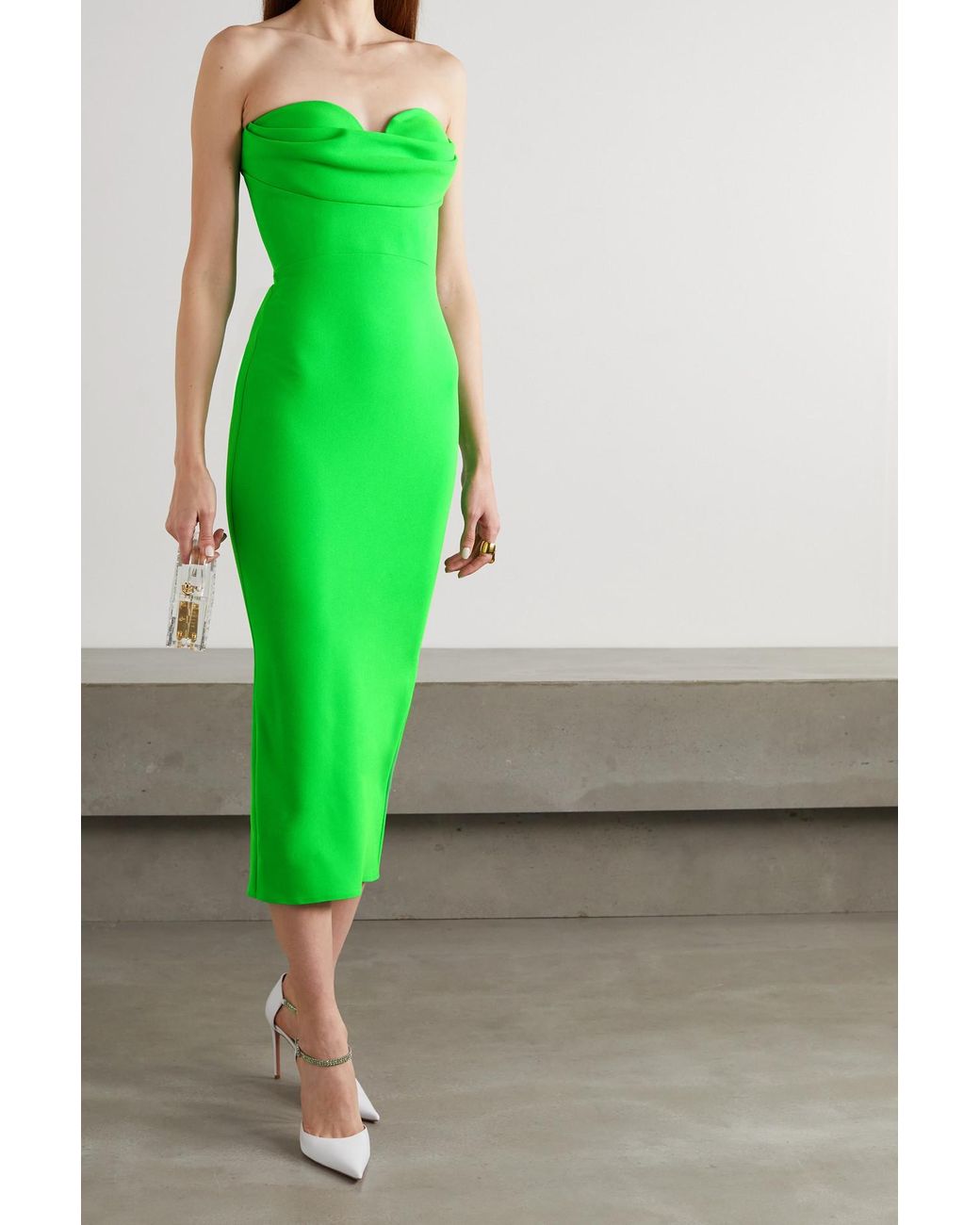 Dark green top alex perry dress