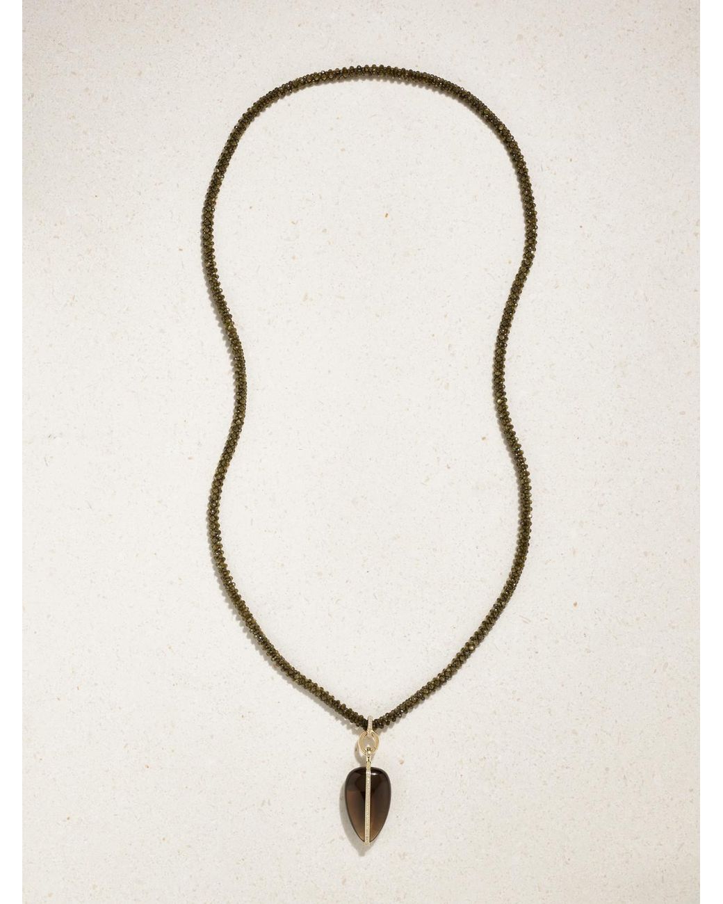 BY PARIAH Natural The Lumina Strand 14-Karat Recycled Quartz And Diamond Necklace