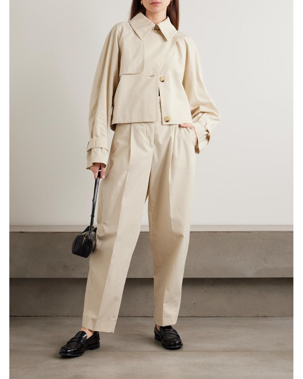 Joseph Natural Paver Cotton-Gauze Tapered Pants