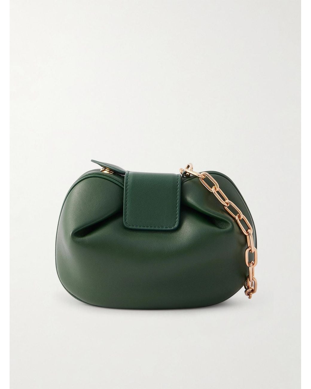 Gabriela Hearst Green Soft Demi Leather Clutch