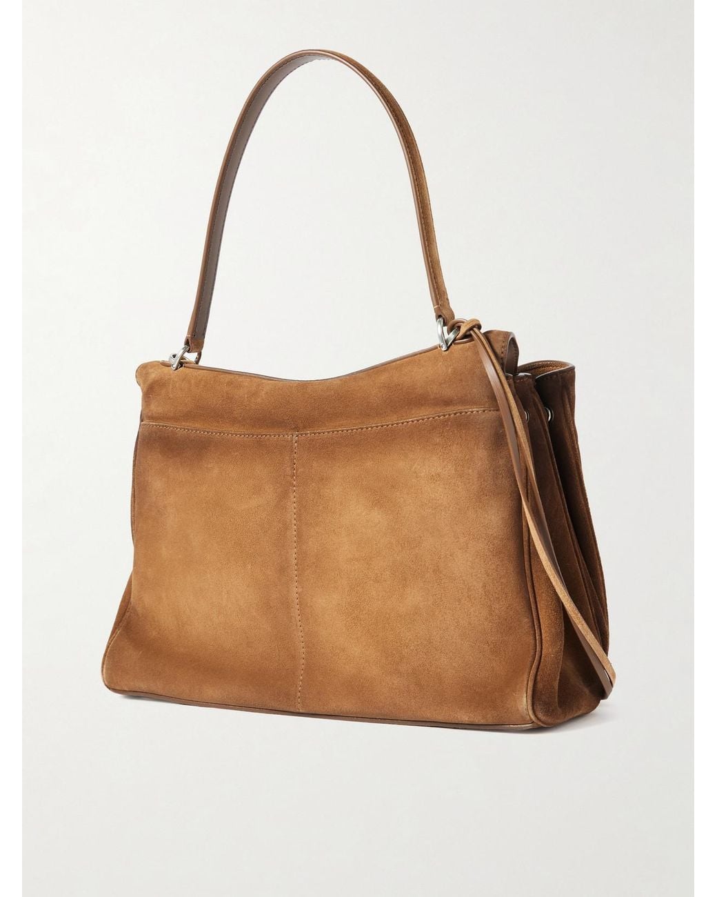 Balenciaga Brown Rodeo Medium Suede Shoulder Bag