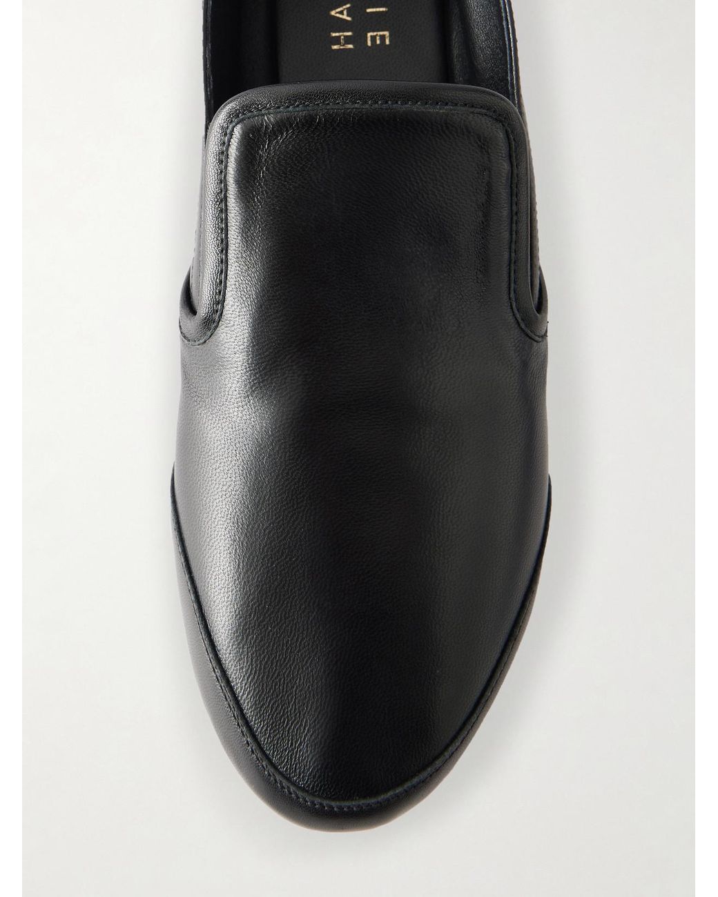 Jamie Haller Black The Wushu Leather Slippers
