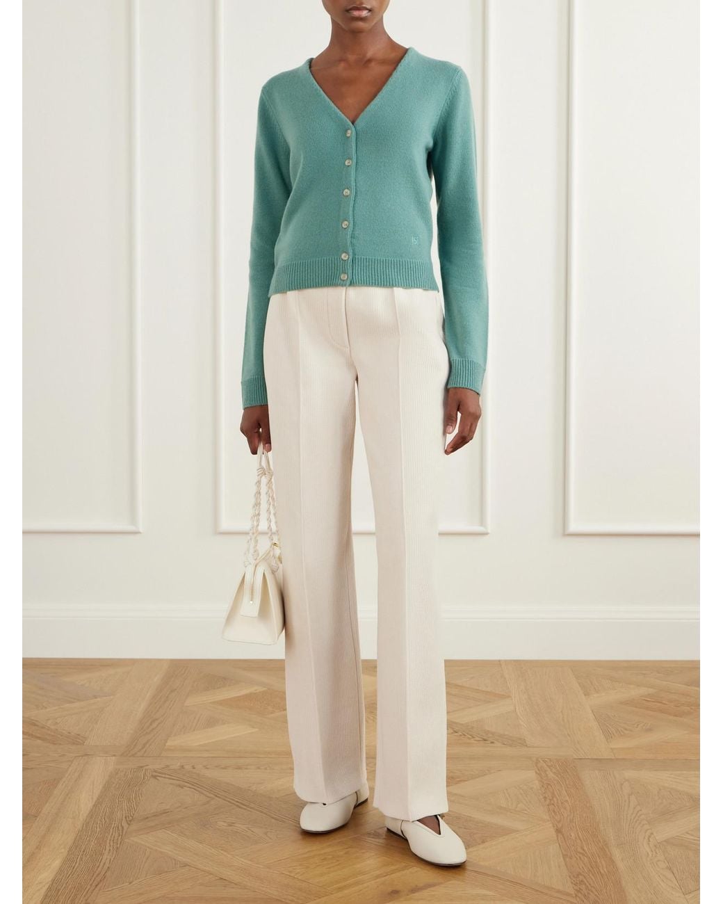 High Sport Green Cardi Wool And Cashmere-Blend Cardigan