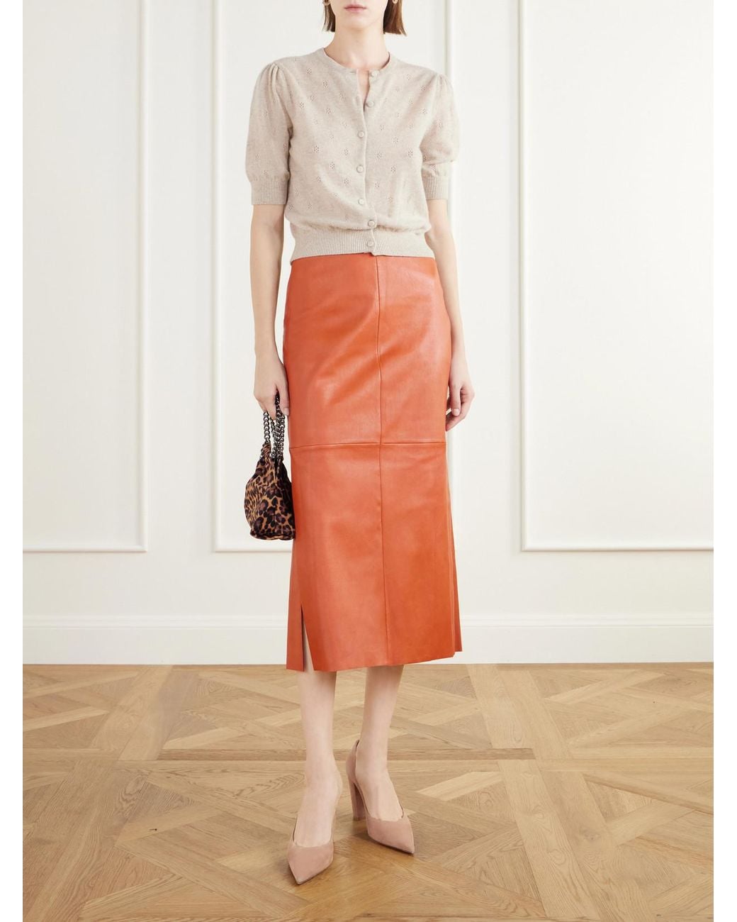 Gianvito Rossi Natural Piper 85 Suede Pumps
