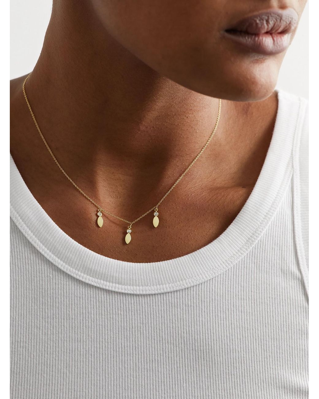 Jennifer Meyer Natural 18-Karat Diamond Necklace