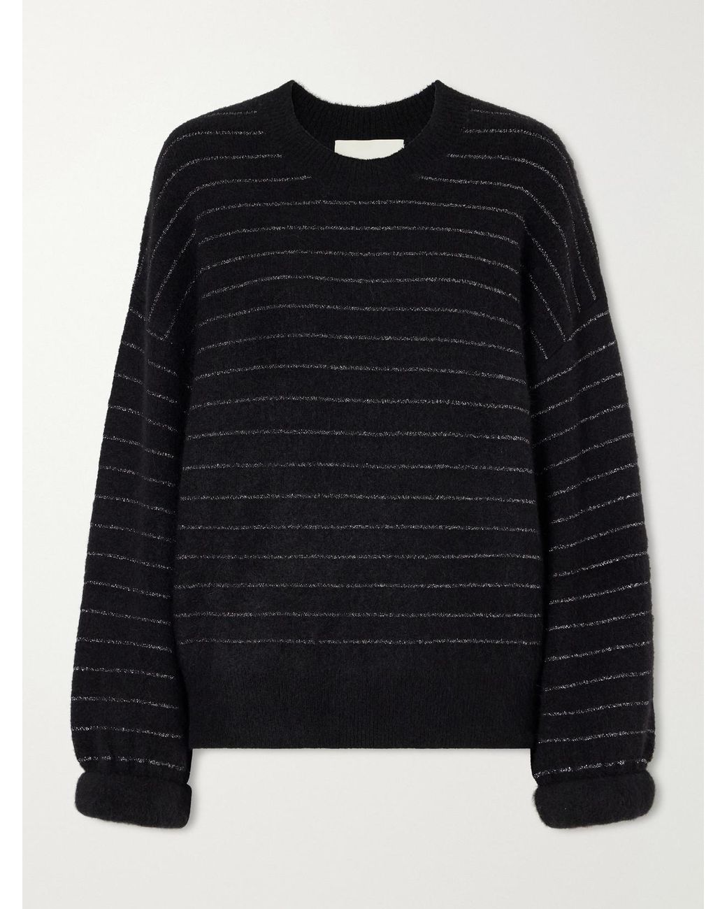 Isabel Marant Black Stacy Striped Embellished Sweater