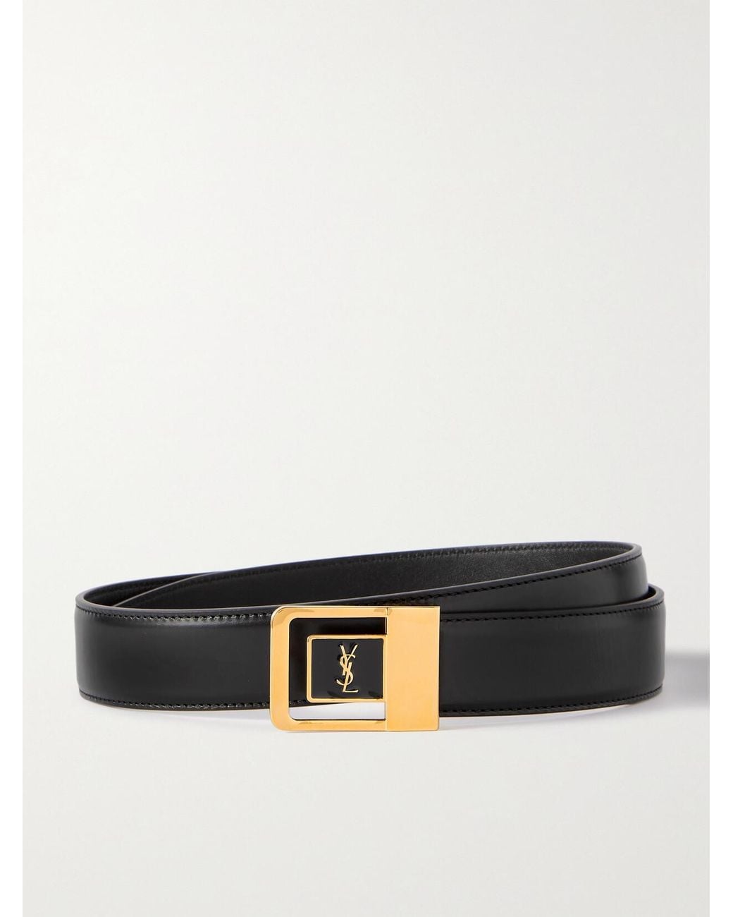 Saint Laurent Black Le 66 Leather Belt