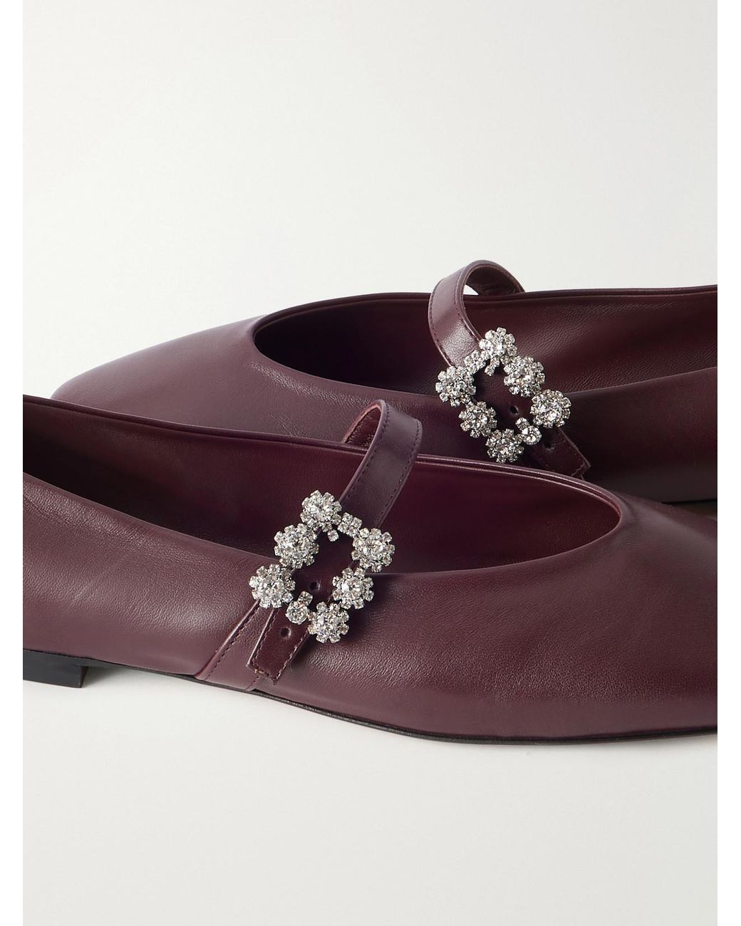 Roger Vivier Red Efflorescence 10 Crystal-Embellished Ballet Flats