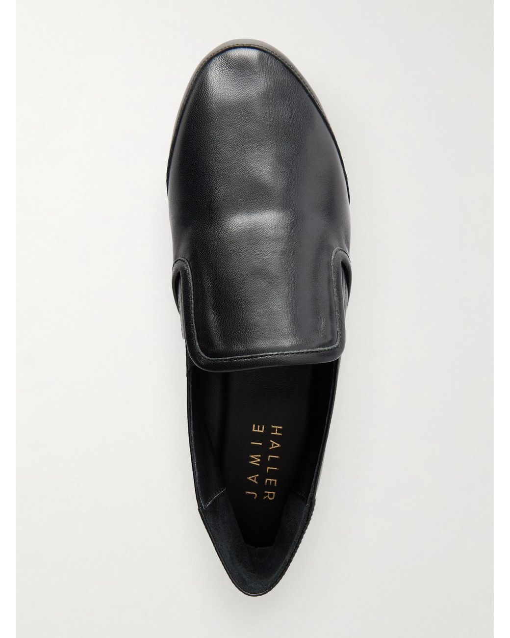 Jamie Haller Black The Wushu Leather Slippers